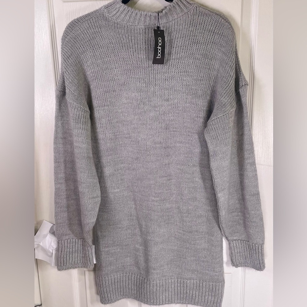 Boohoo Soft Knit Longline Sweater Size M